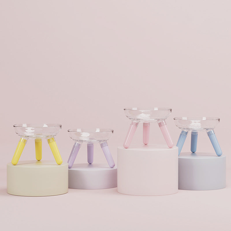 Pet Feeding Transparent Glass Bowl