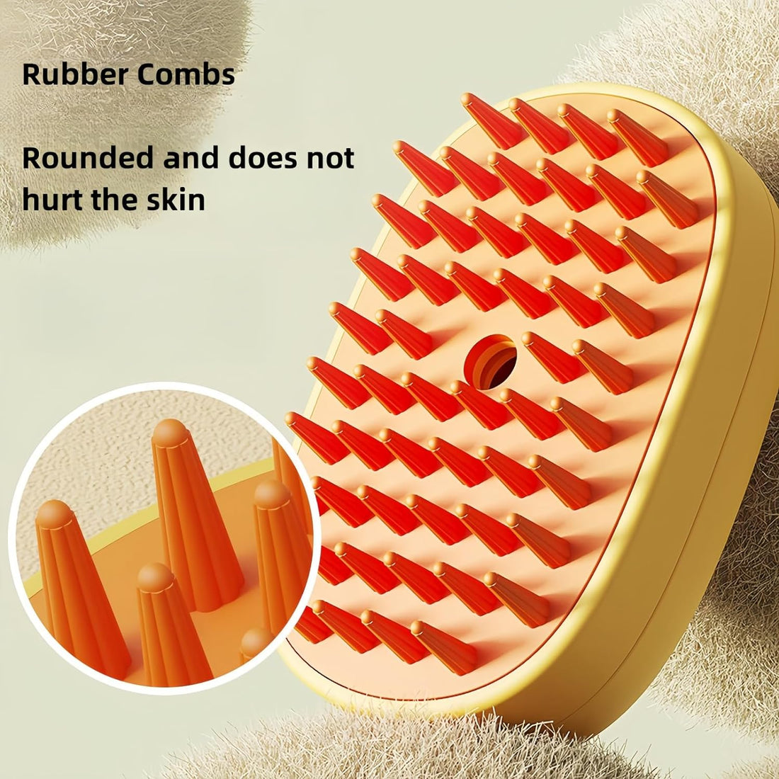 Pet Silicone Steam Brush