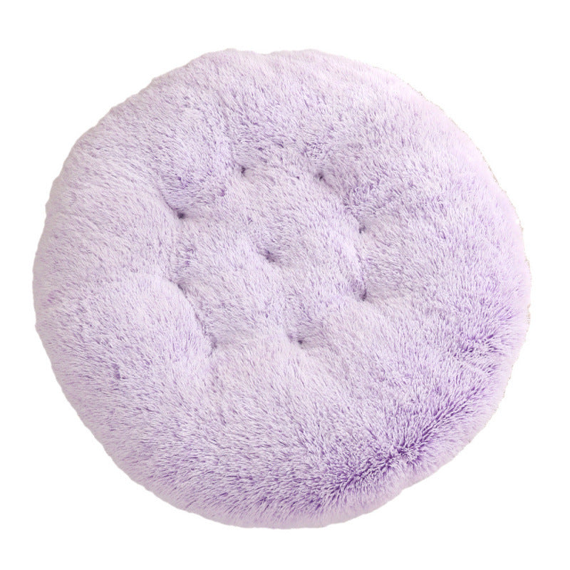 Round Plush Warm Sleep Pet Bed