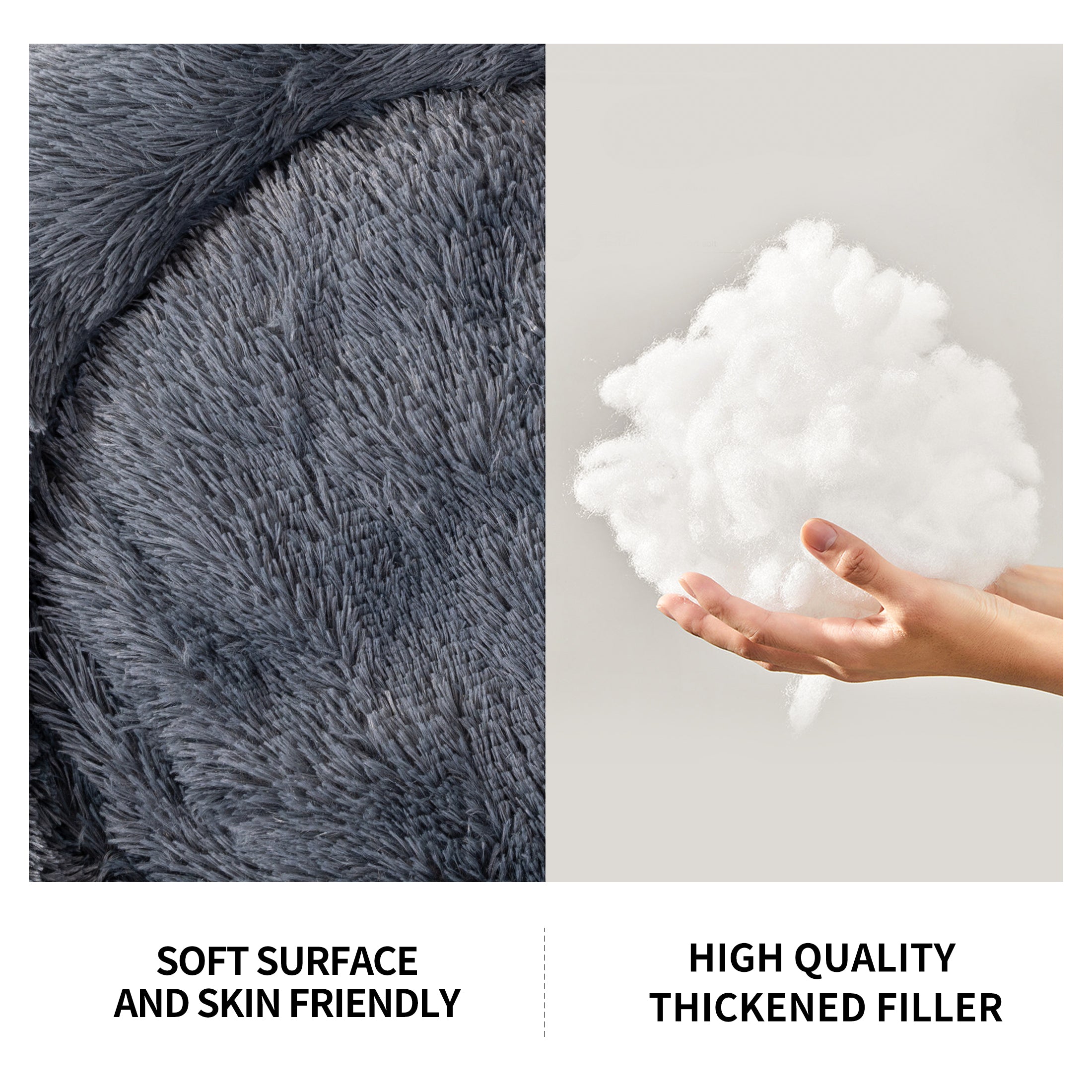 Washable Round Soft Pet Bed