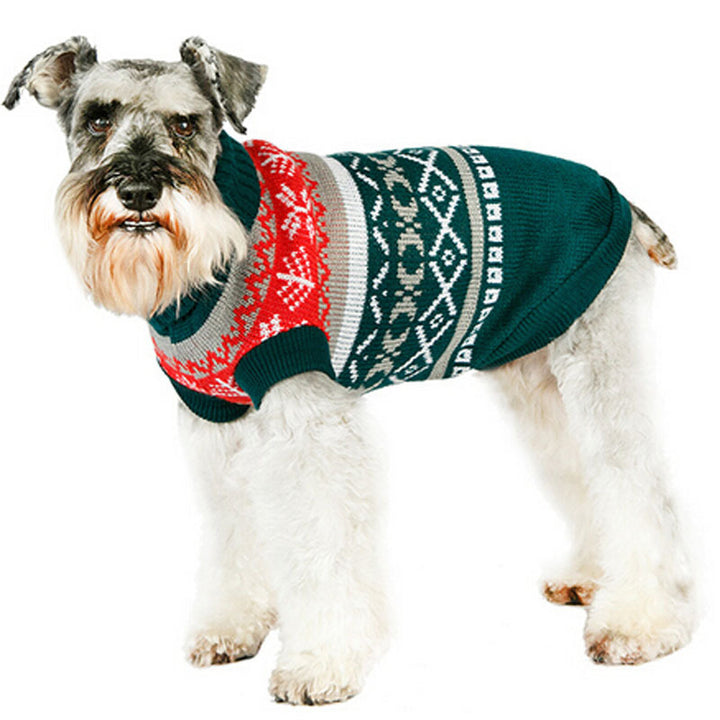 Pet Leaf Pattern Lapel Sweater