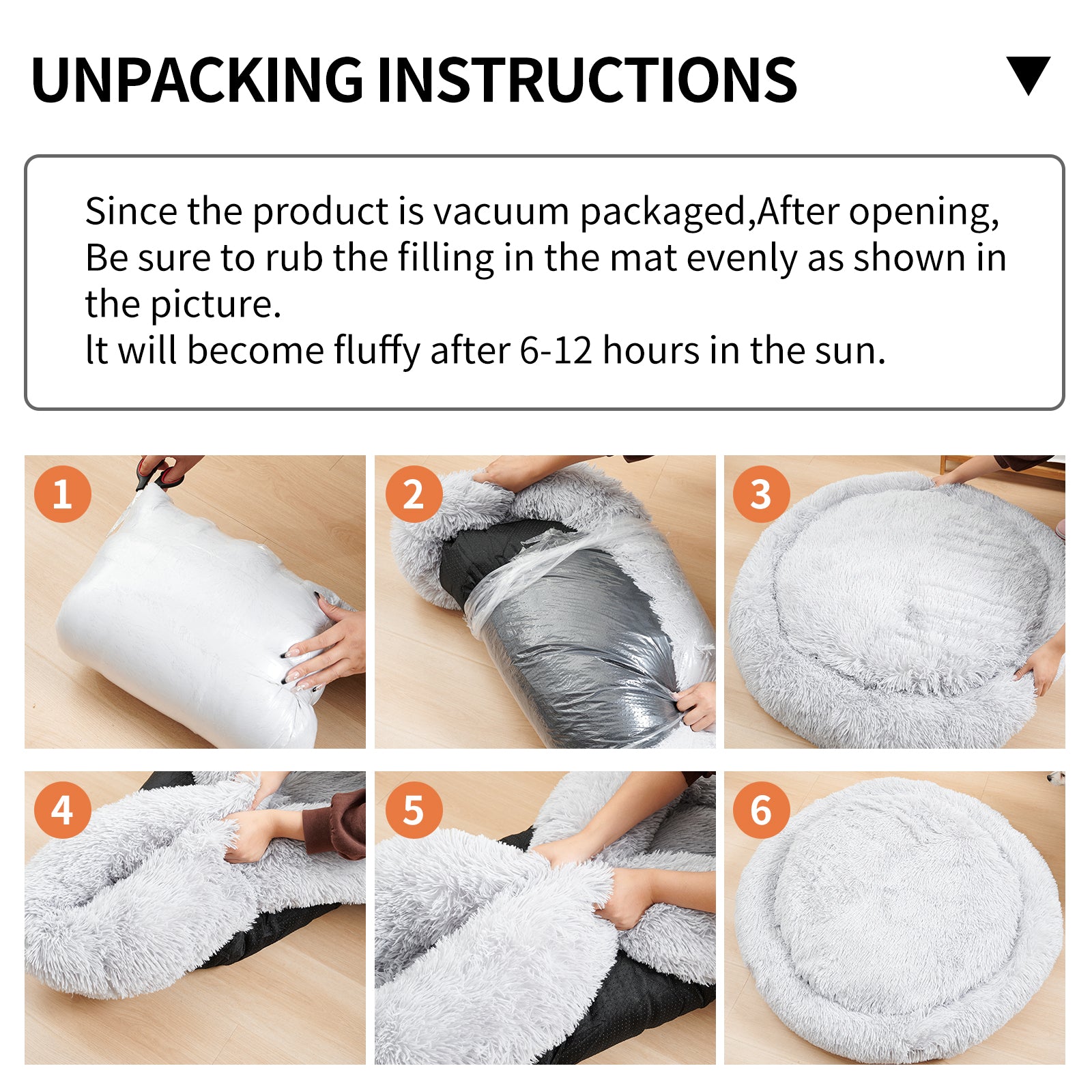 Washable Round Soft Pet Bed