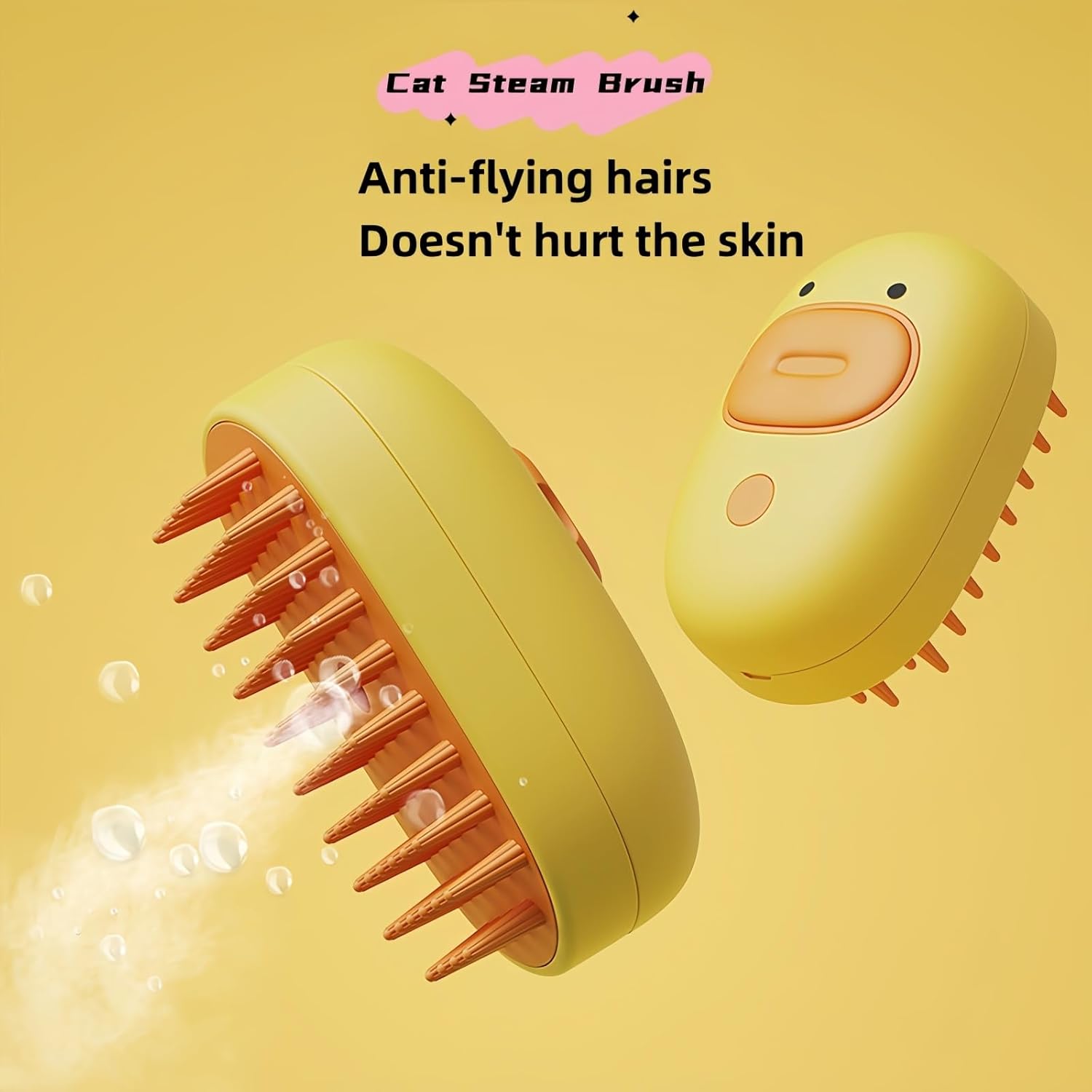 Pet Silicone Steam Brush