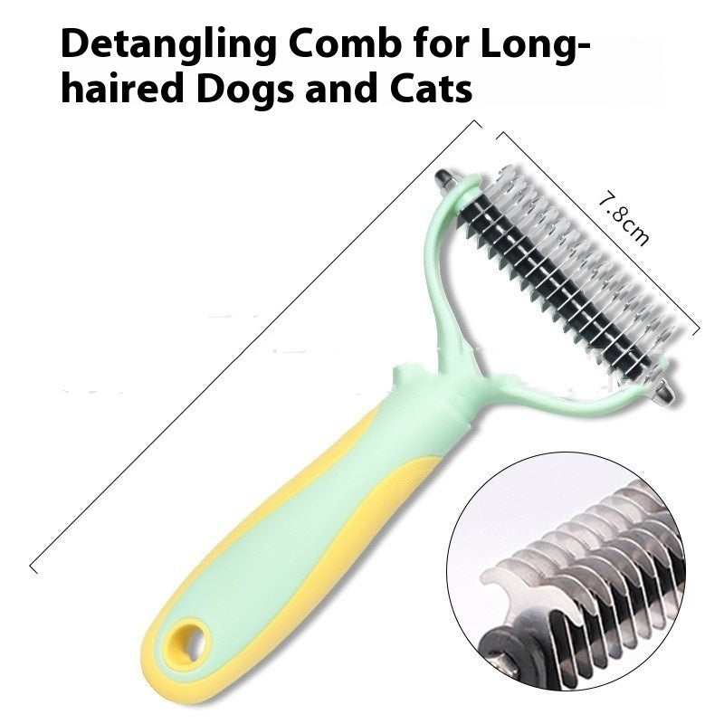Pet Hair Removal Double-sided Comb Brush