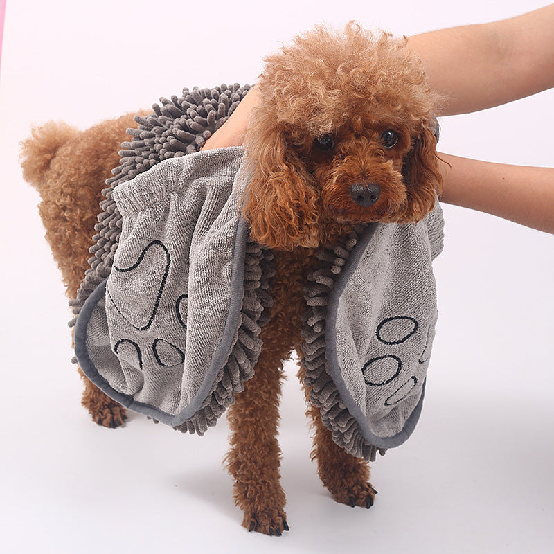 Chenille Pet Dog Bath Towel