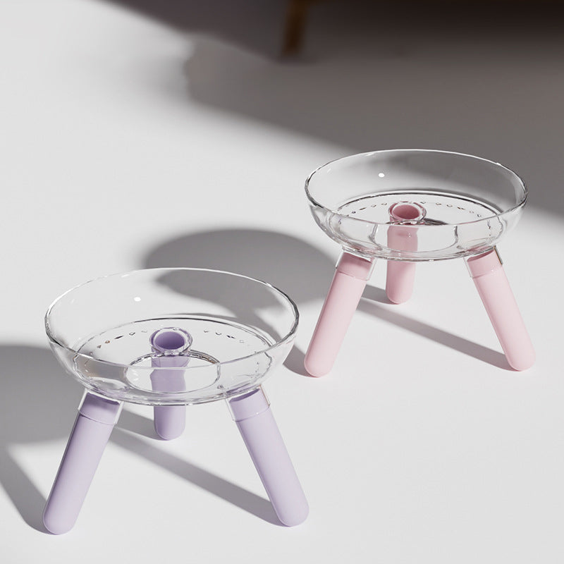 Pet Feeding Transparent Glass Bowl