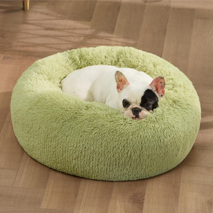 Non-slip Round Fluffy Plush Pet Bed
