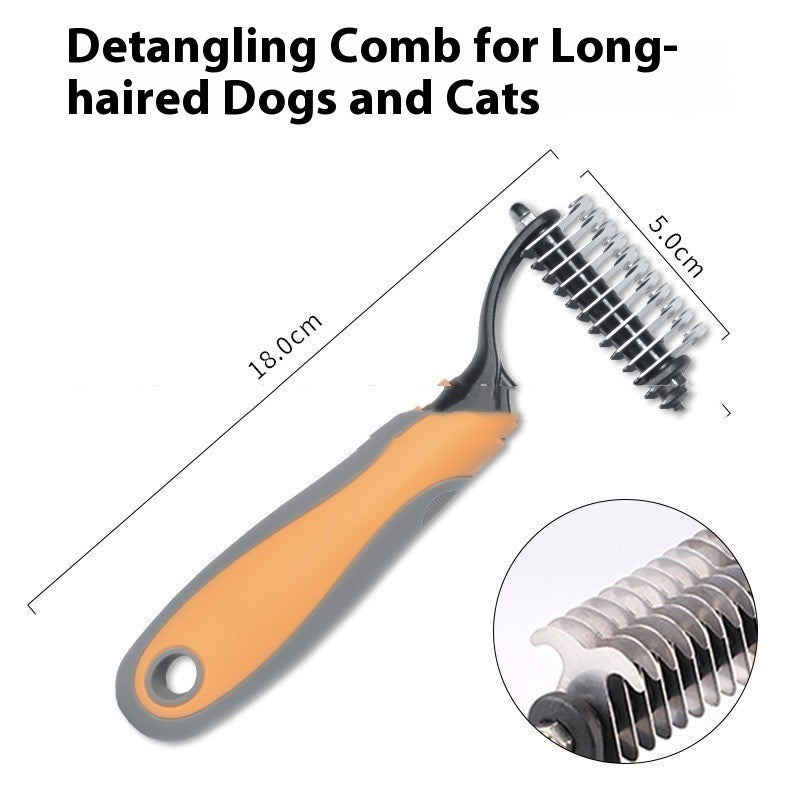 Pet Hair Removal Double-sided Comb Brush