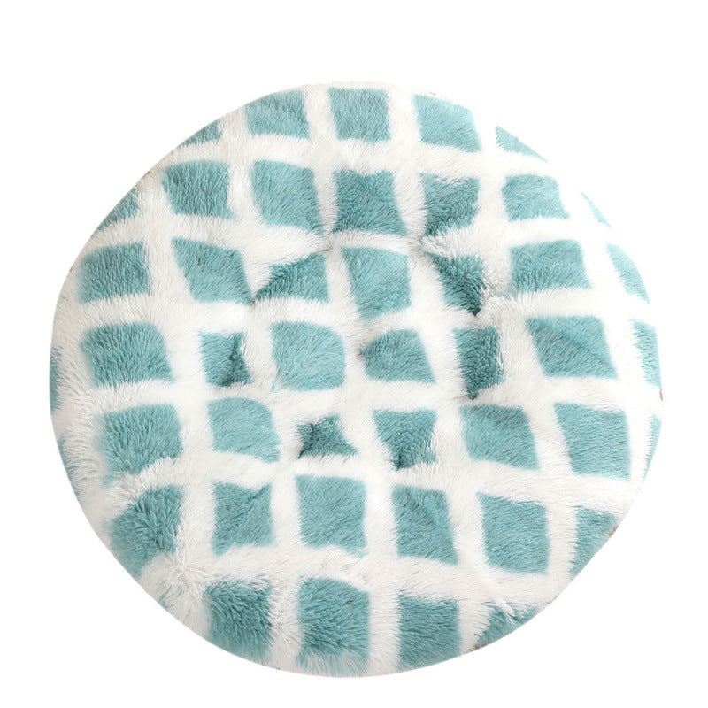 Round Plush Warm Sleep Pet Bed