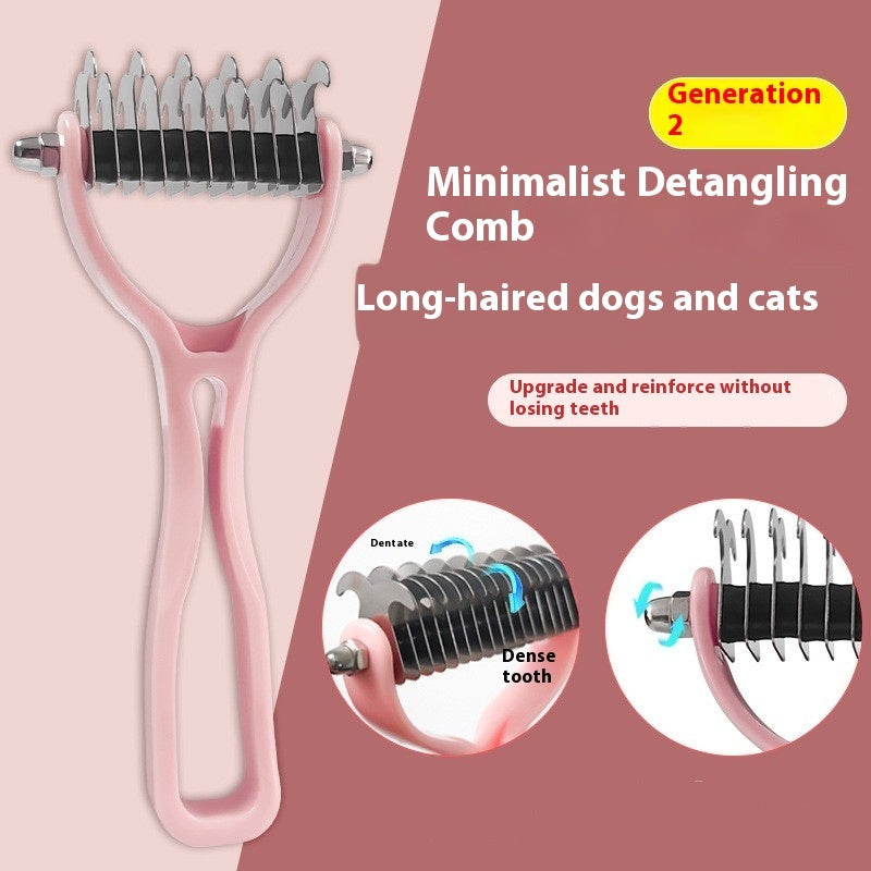 Pet Hair Removal Double-sided Comb Brush