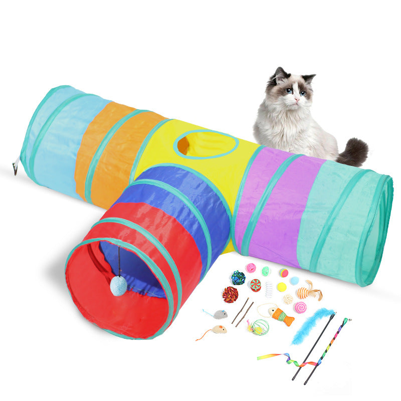 Cat Tunnel Foldable Pet Climbing Path Toys