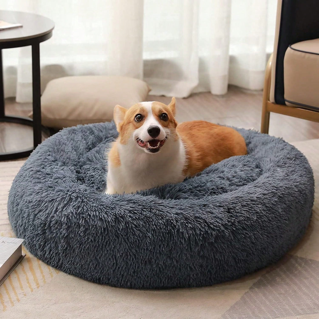Washable Round Soft Pet Bed