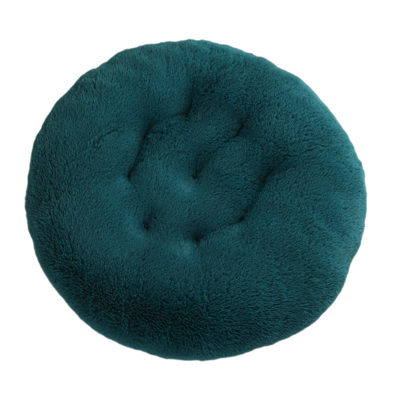 Round Plush Warm Sleep Pet Bed