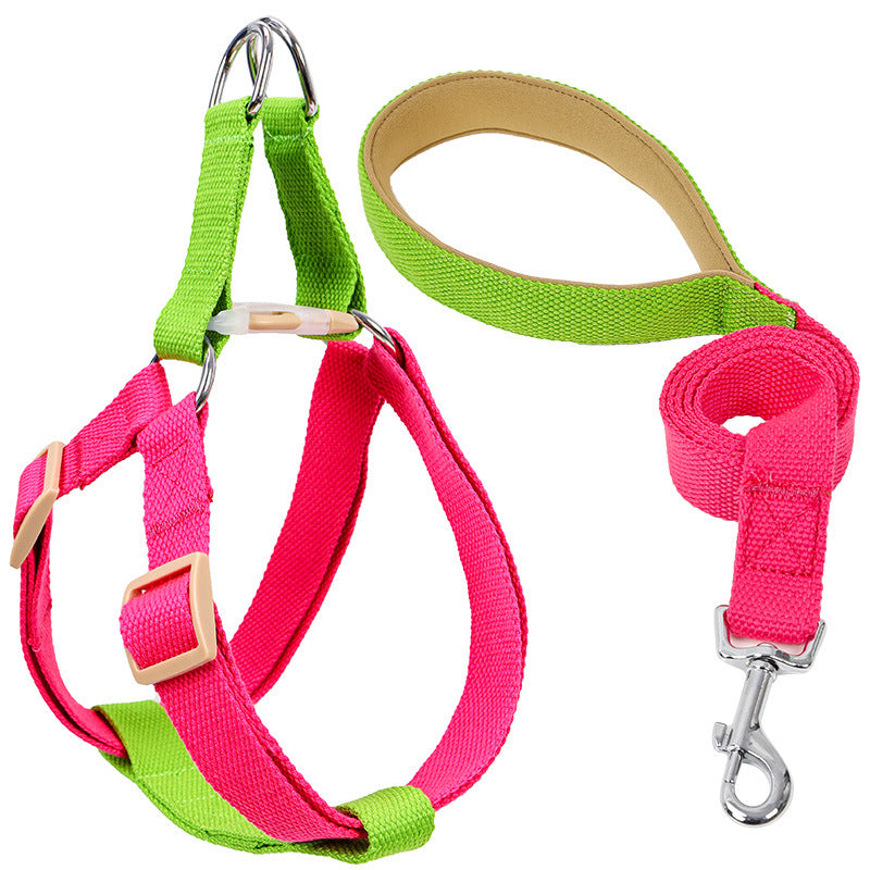 Color Pet Drawstring Vest-style Dog Leash