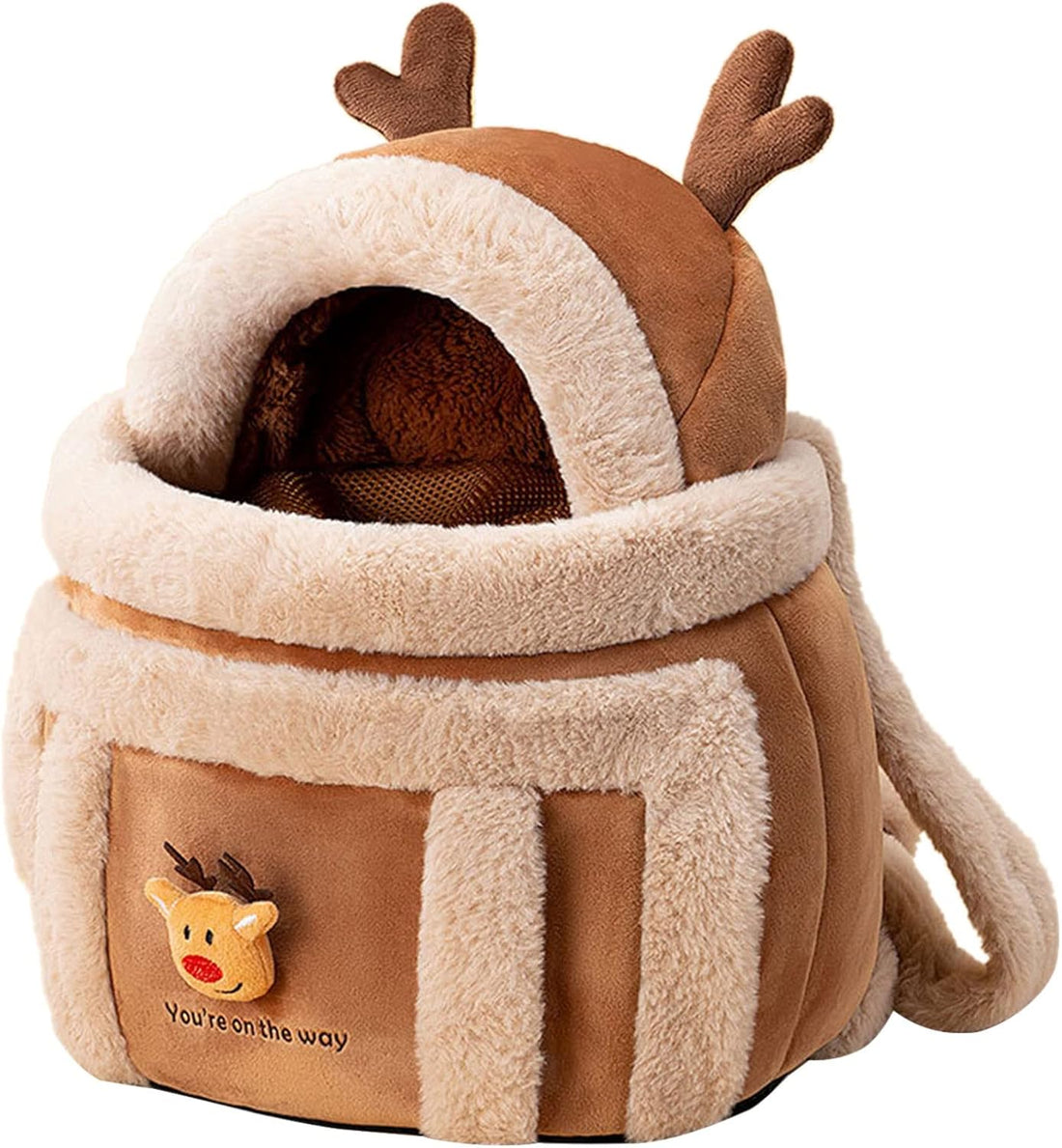 Outdoor Pet Carriers Plush Reindeer Bag