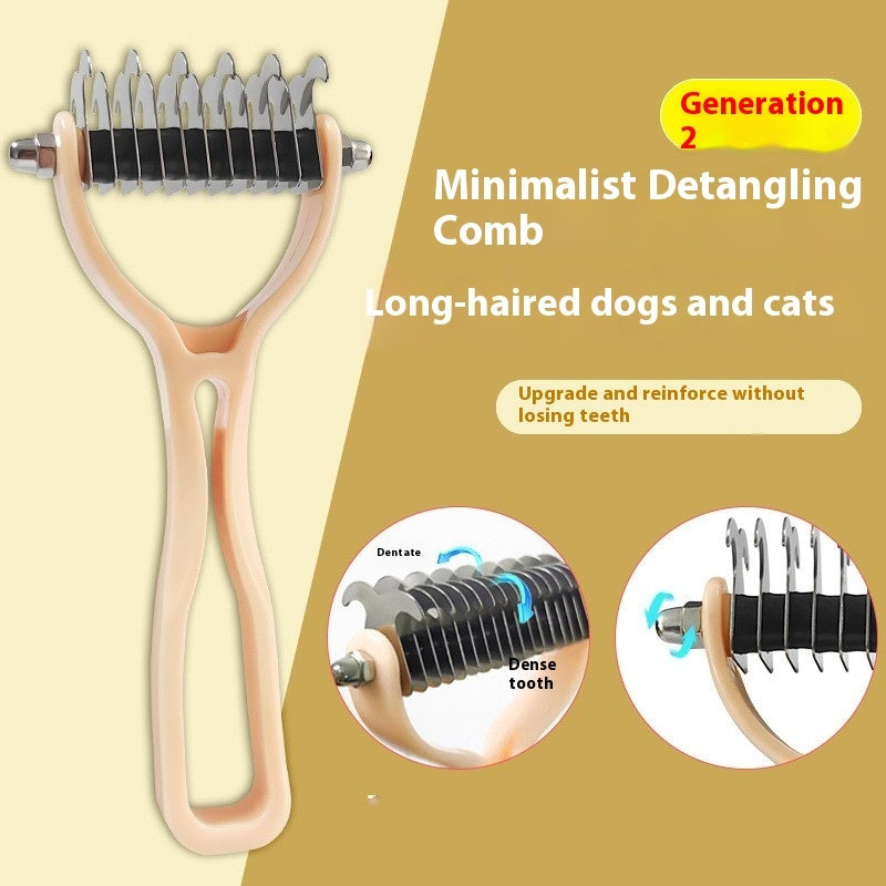Pet Hair Removal Double-sided Comb Brush