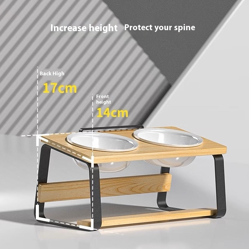 Ceramic Double Pet Water Feeding Bowl