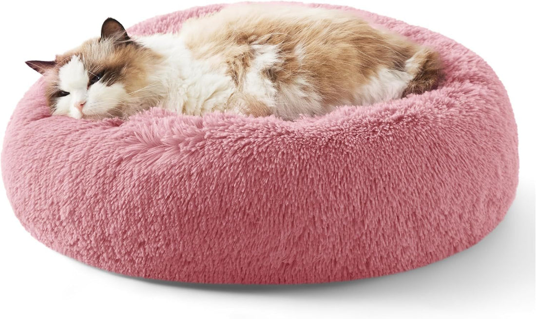 Non-slip Round Fluffy Plush Pet Bed