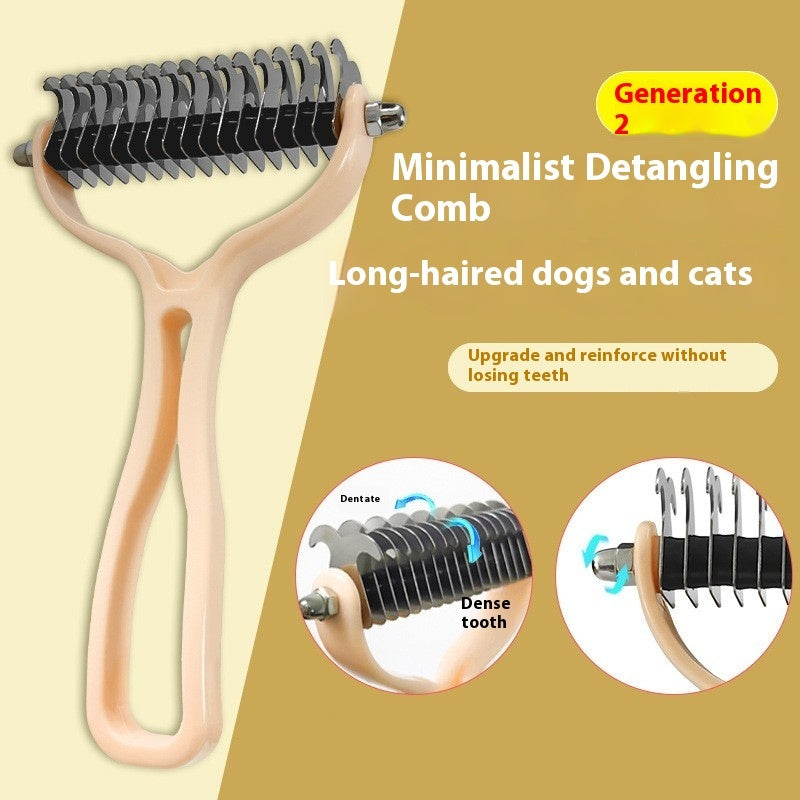 Pet Hair Removal Double-sided Comb Brush