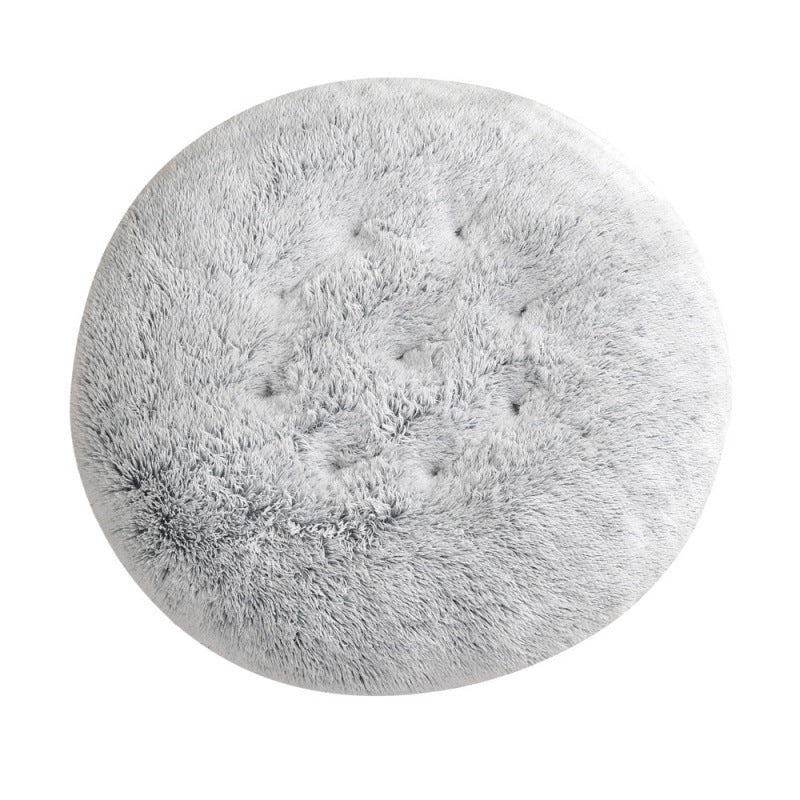 Round Plush Warm Sleep Pet Bed