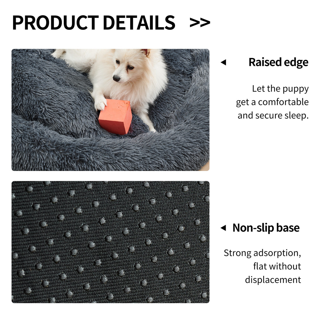 Washable Round Soft Pet Bed