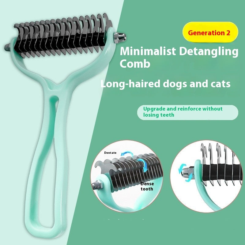 Pet Hair Removal Double-sided Comb Brush