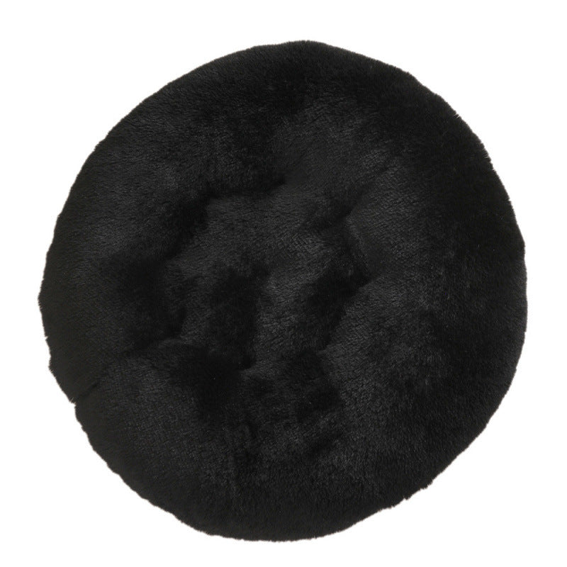 Round Plush Warm Sleep Pet Bed