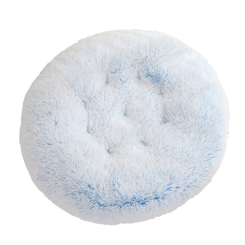 Round Plush Warm Sleep Pet Bed