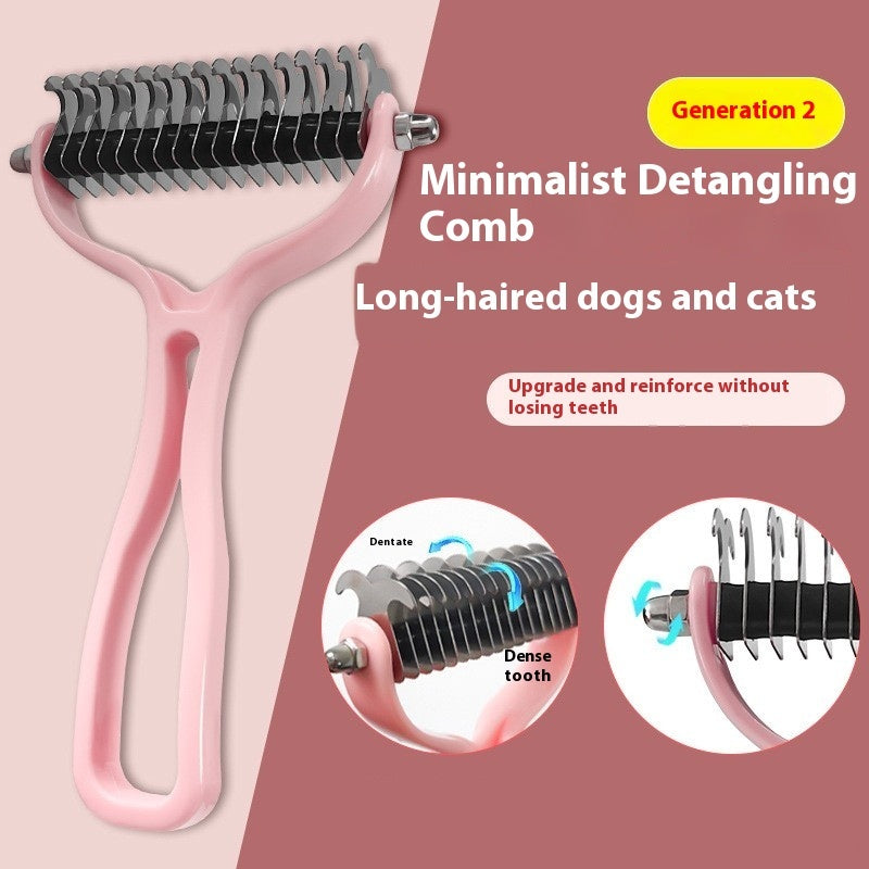 Pet Hair Removal Double-sided Comb Brush