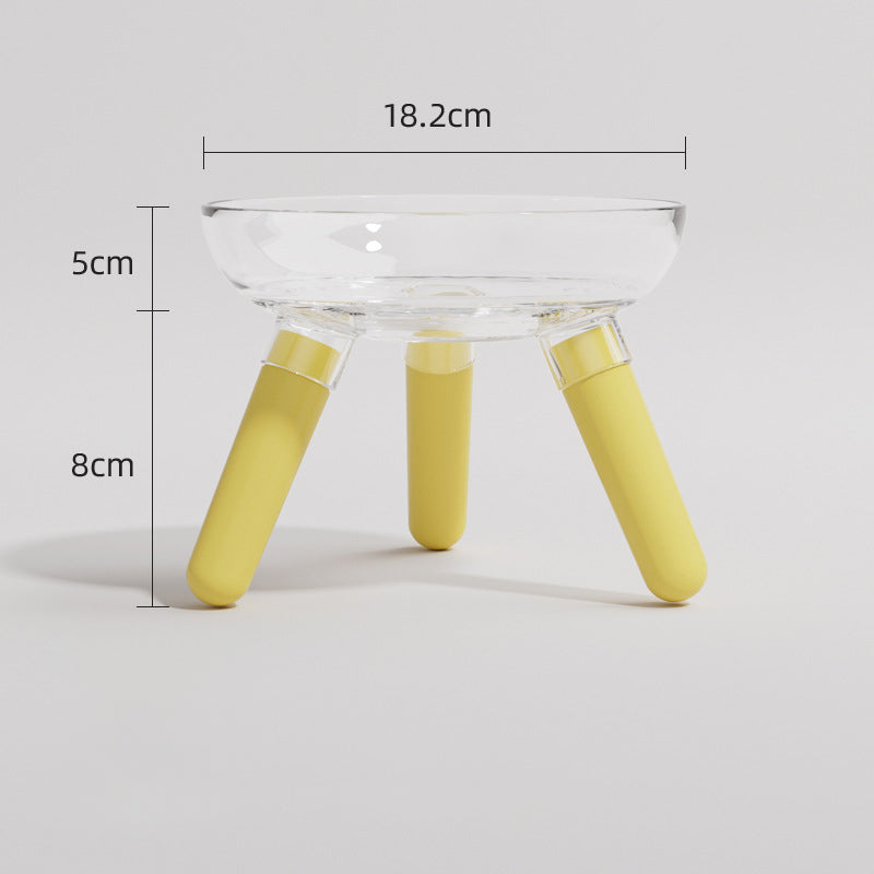 Pet Feeding Transparent Glass Bowl