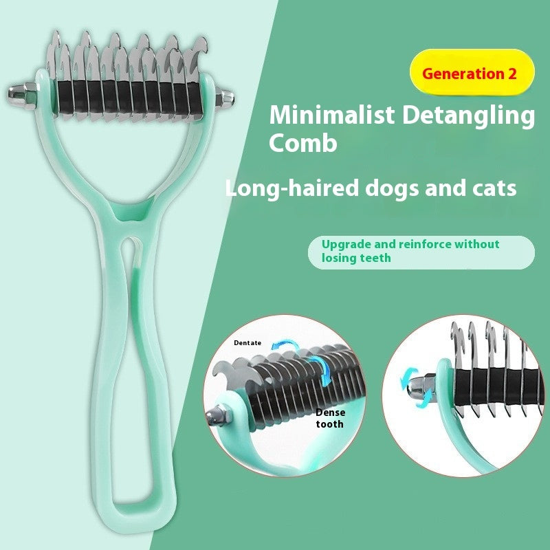 Pet Hair Removal Double-sided Comb Brush