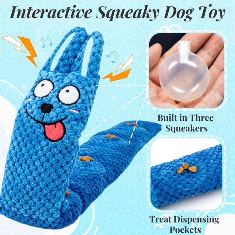 Squeaky Interactive Plush Dog Toys