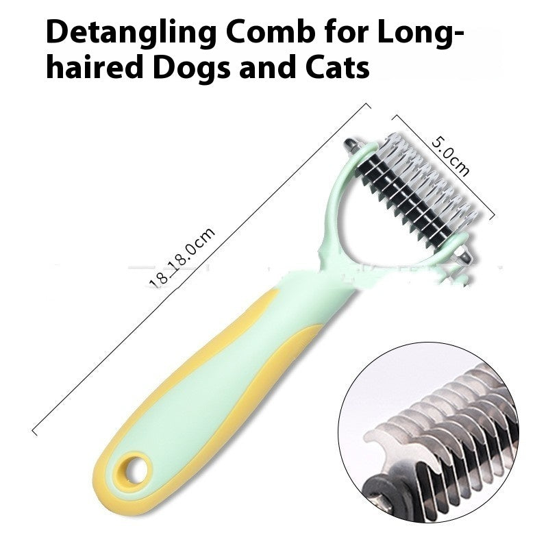 Pet Hair Removal Double-sided Comb Brush