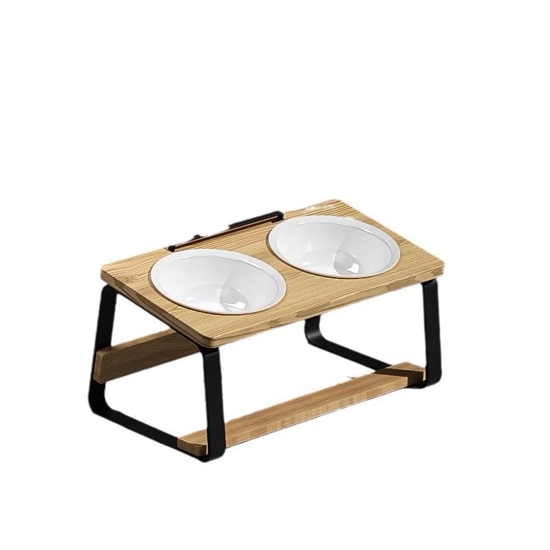 Ceramic Double Pet Water Feeding Bowl